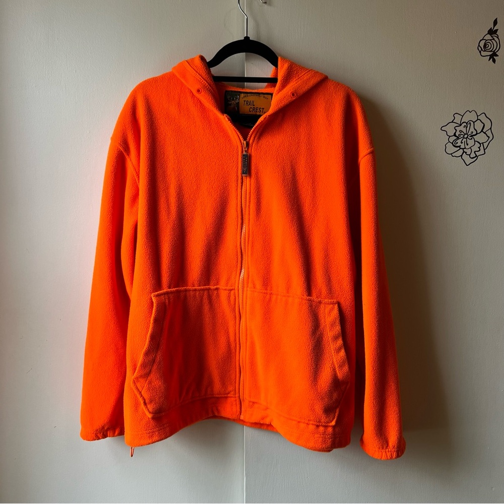 Men’s Orange Fleece Jacket Trail Crest Large